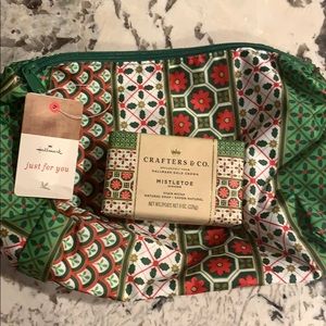 Hallmark Mistletoe Soap bar and Makeup Bag